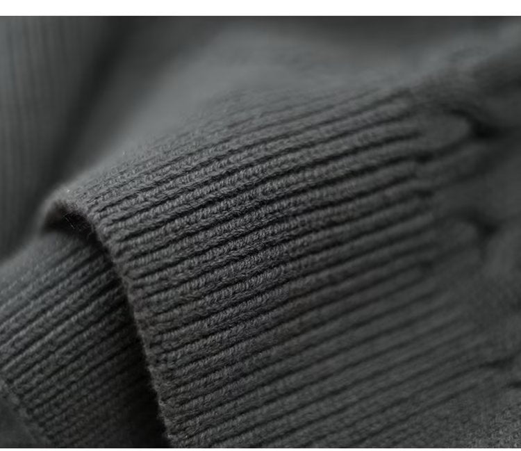 Close-up of dark gray textured fabric