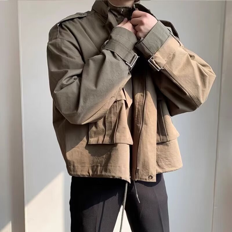 Waist Length Trench Coat for Men
