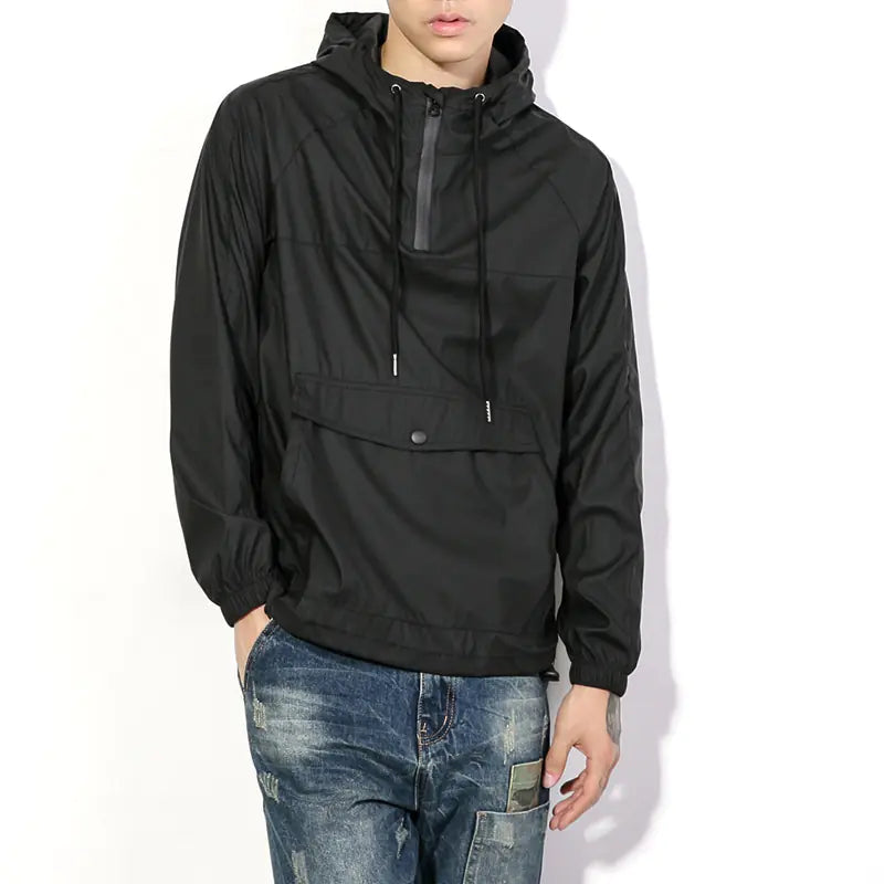 Pullover Hoodie Windbreaker Jacket - front view