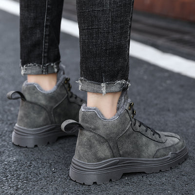 Winter Fleece Outdoor Martin Boots for Men