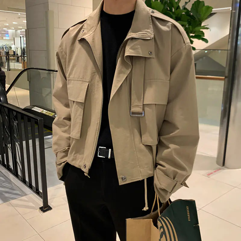 Waist Length Trench Coat for Men