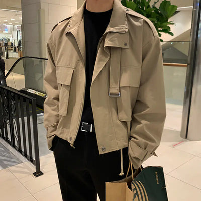 Waist Length Trench Coat for Men