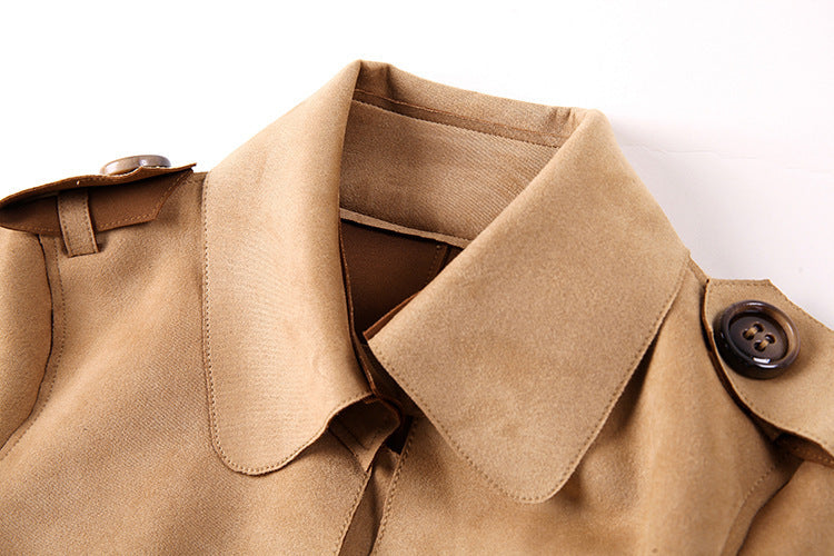 Suede Trench Coat