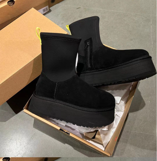 Suede Platform Boots