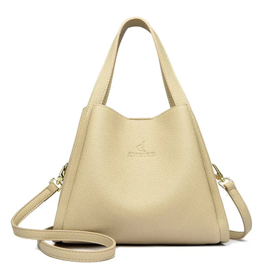 yellow handbag with a strap
