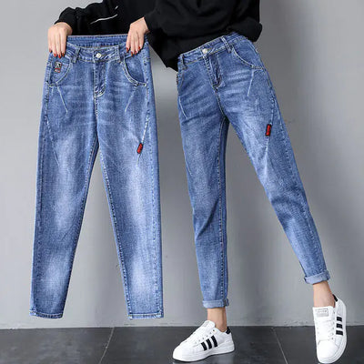 High Waist Tapered Jeans