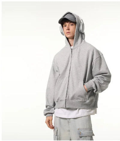 Fleece Hoddie with Zip