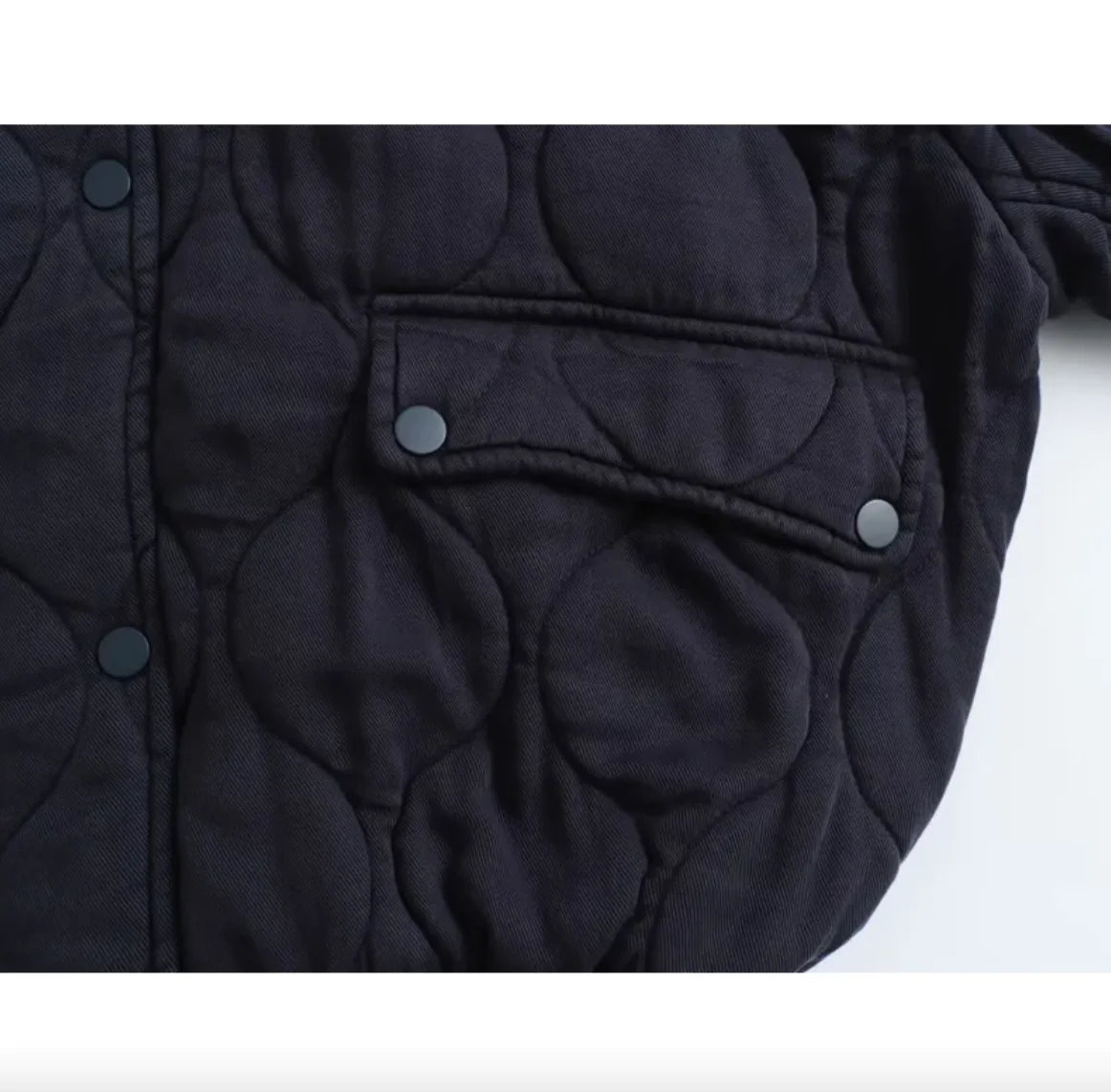 Black Quilted Bomber Jacket