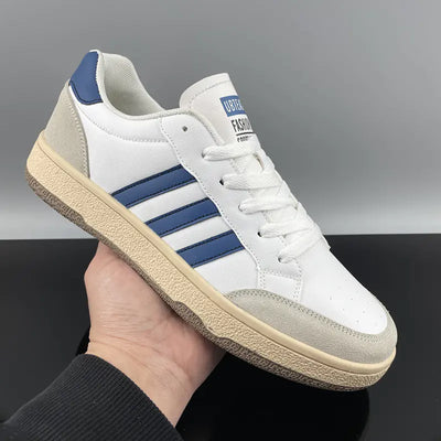 blue trainers close-up