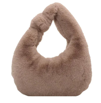 brown fur bag