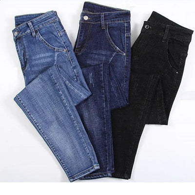 High Waist Tapered Jeans