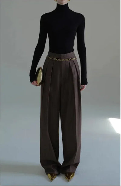 Striped Wide Trousers – Casual Everyday Pants