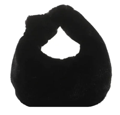 black fur bag