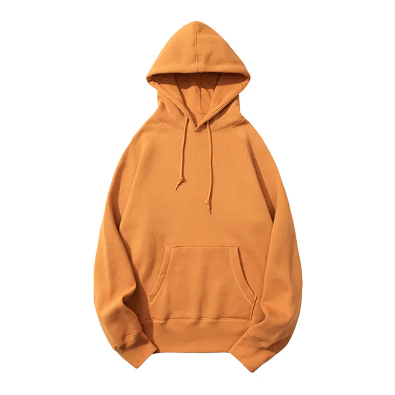 Orange hoodie on a white background
