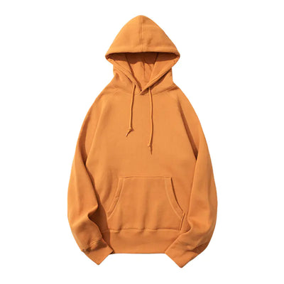 Orange hoodie on a white background