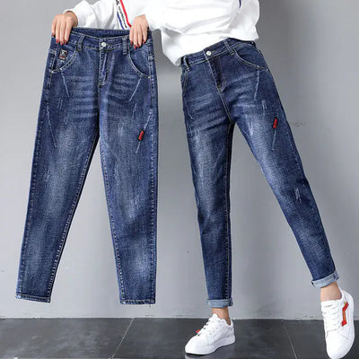 High Waist Tapered Jeans