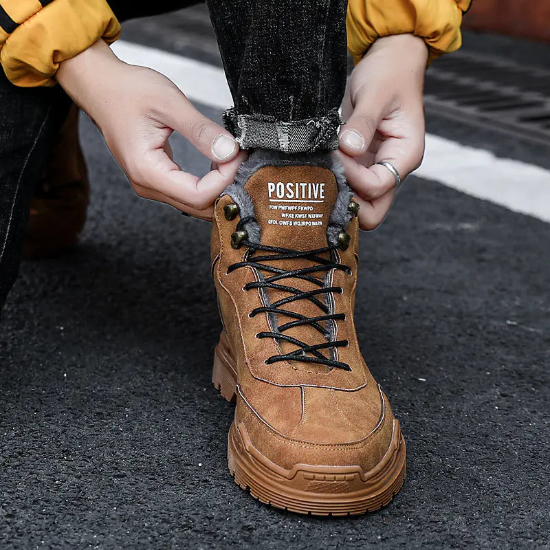 Winter Fleece Outdoor Martin Boots for Men