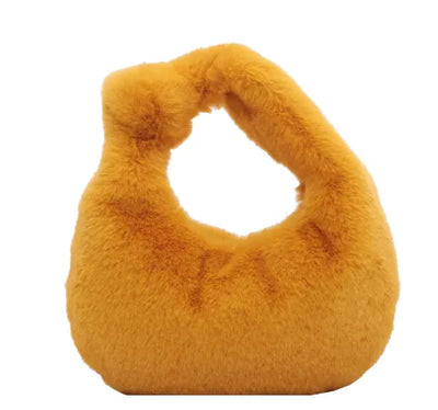 orange fur bag
