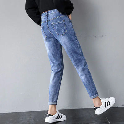 High Waist Tapered Jeans