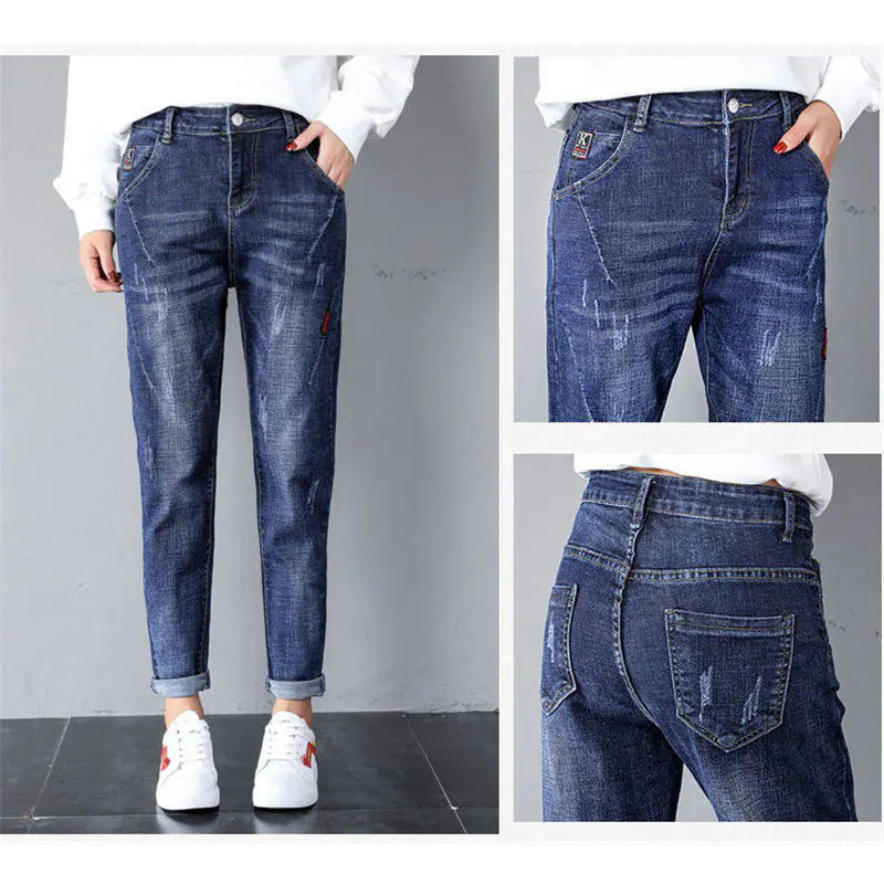 High Waist Tapered Jeans