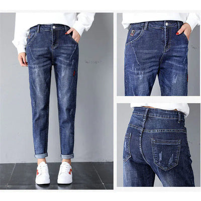 High Waist Tapered Jeans