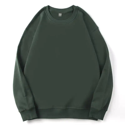 Green sweatshirt on a white background